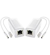 SICSOLINK 2-Pack Gigabit PoE Splitter 12V 2A, 48V to 12V DC 5.5x2.1mm, 1000Mbps IEEE 802.3af/at, ...