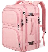 Fxcelets Travel Backpack for Women, Expanable Carry on Backpack, TSA 17.3 inch Laptop Bag Flight ...