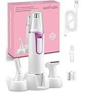 AREYZIN Nose Hair Trimmer for Women Rechargeable Eyebrow &amp; Facial Hair Trimmer for Men, Professio...