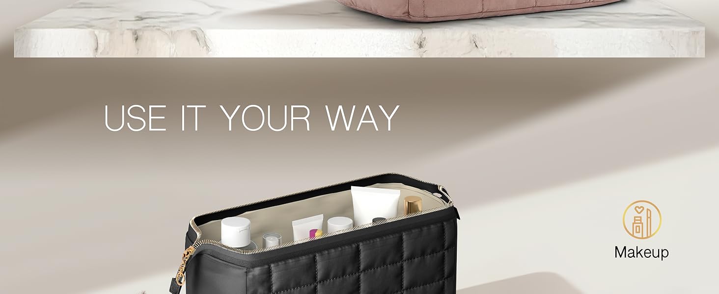 makeup bag travel makeup bag toiletry bag for women cosmetic bag makeup case makeup pouch cosmetic