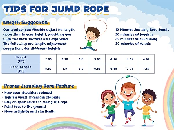 rope jump kids skipping adjustable fitness exercise outdoor jumping handle girls boys soft workout