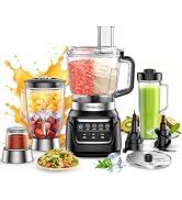 HoninJoy All-in-One Blender &amp; Food Processor, 10-in-1 Professional Blender for Smoothies, Ice Cru...