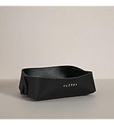 OLETHA Aesthetic Valet Tray, Small Catchall Dish, Traveling Jewelry Holder, Black