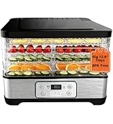 Food Dehydrator Machine-Dehydrators for Jerky Beef Fruit, 300W 158 ? Temperature Control &amp; 24H Ti...