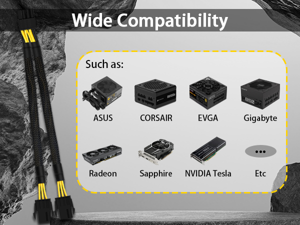 Dual 6 Pin to 8 Pin GPU Adapter