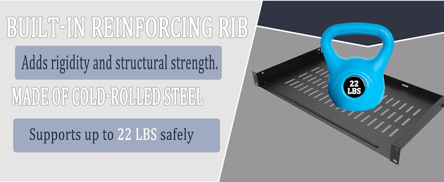 1U Cantilever server rack shelf No Lip