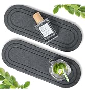 2PCS Water Absorbing Stone Tray, Fast Drying Diatomite Stone Sink Tray, Water Absorbent Diatomite...