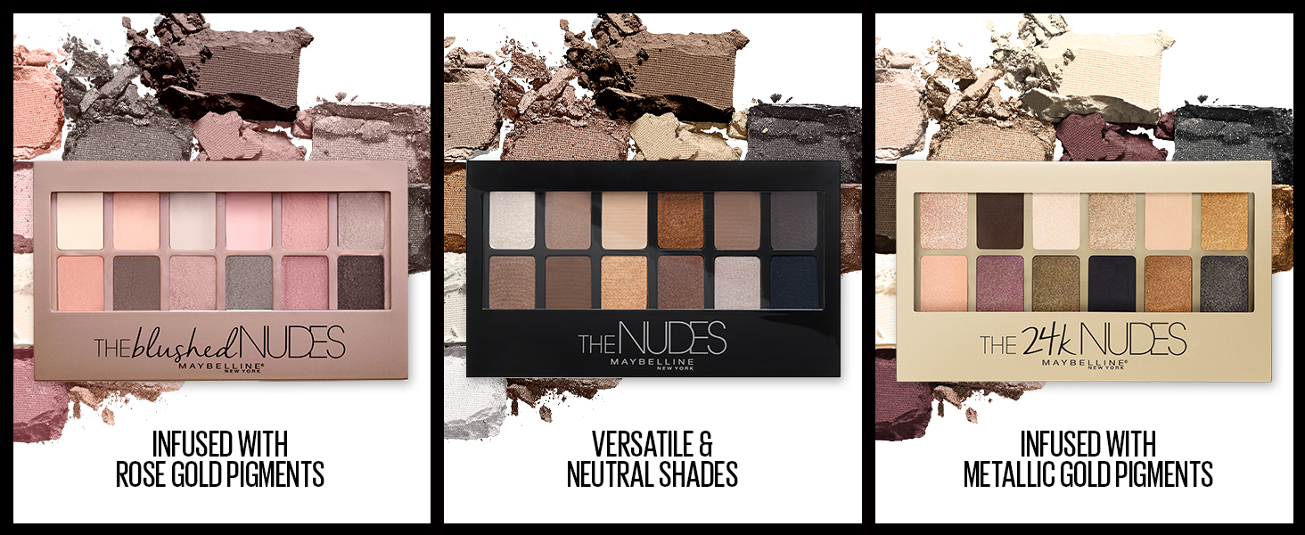 infused with rose gold pigments, versatile and neutral shades, infused with metallic gold pigments