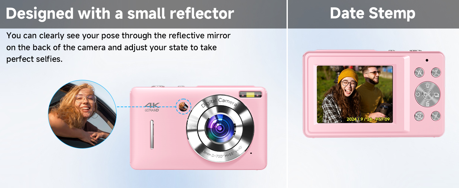 Digital Camera for Teens Reflector 4K