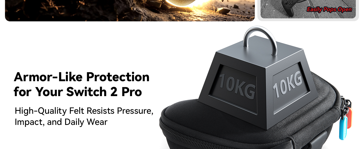 JSAUX Carry Case Compatible with Nintendo Switch Pro/Switch 2 Pro Controller
