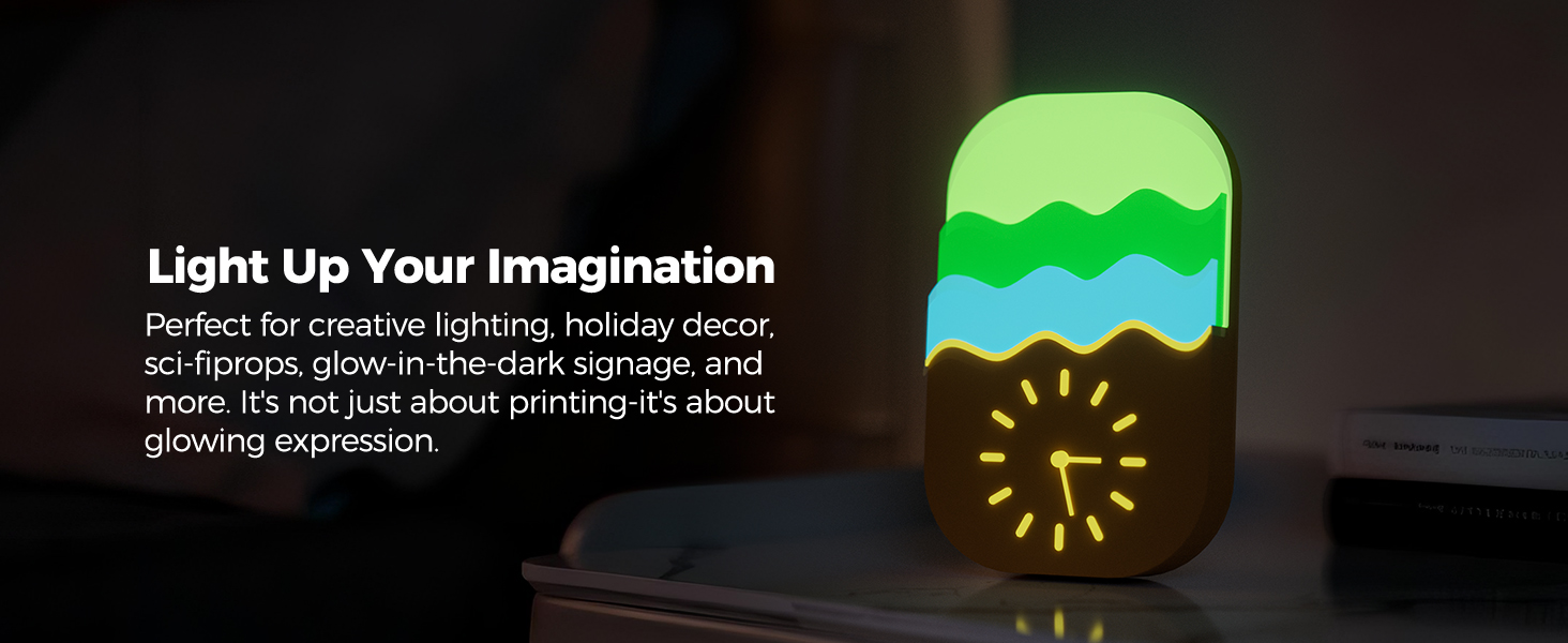 Hyper glow in the dark filament