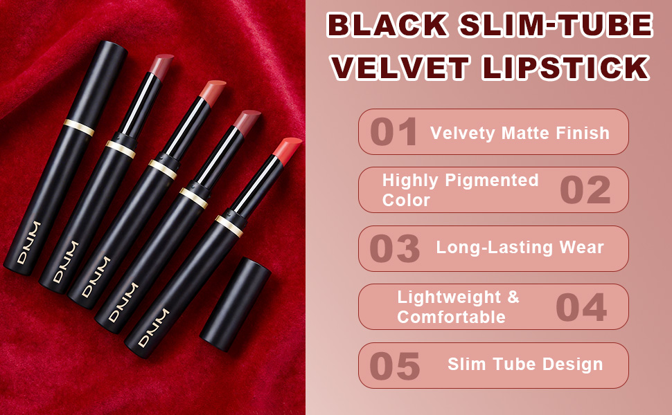High Pigmented Slim Lipstick Long Lasting Waterproof