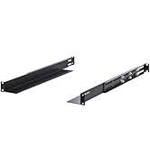 RackPath 1U 4-Post Server Rack Rail, 20.2-32 Inch Adjustable Depth - 110lbs Capacity