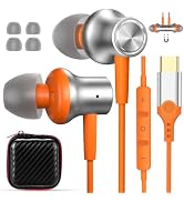 USB C Earbuds for iPhone 17 Pro Max 17e 16 16e 15,Magnetic Wired Headphone for Samsung S26 Ultra ...