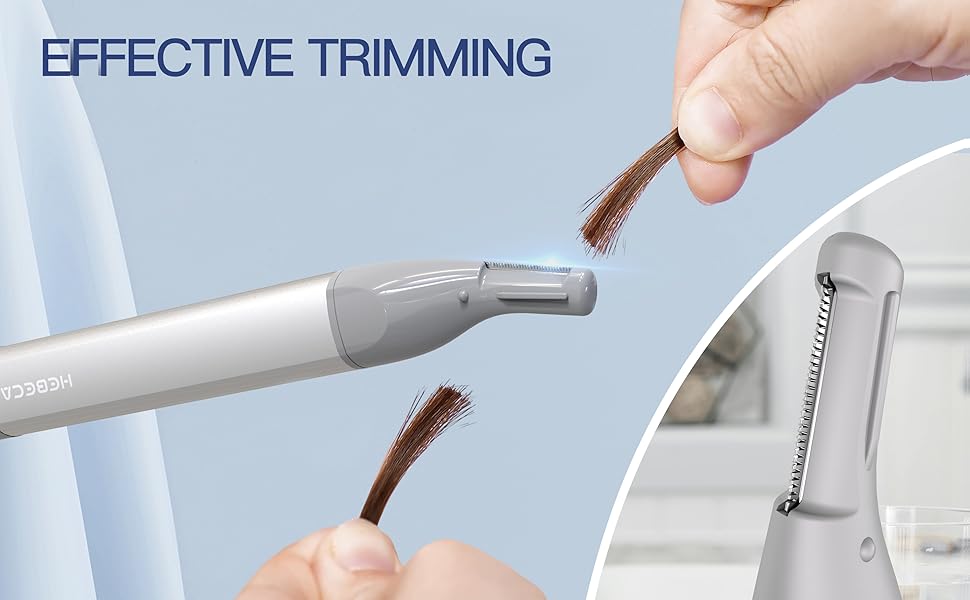 Effective eyebrow and facial hair trimmer, safe precise grooming for men &amp;amp; women