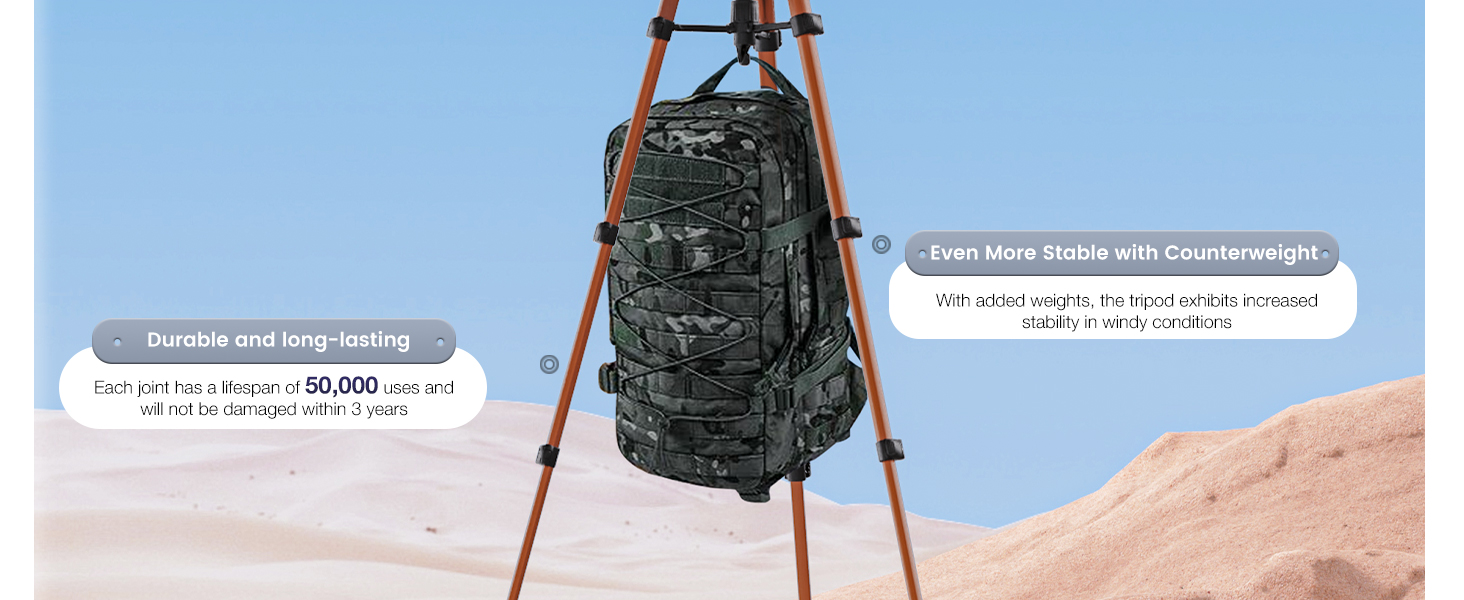 tripod character, 74 inch, aluminium alloy