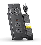 PD 20W USB C Power Strip, 6Ft Power Strip with 2 AC Plugs 1 USB C Ports and 1 USB A Port, Recesse...