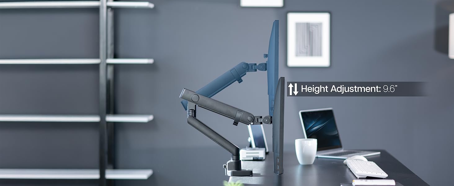 mechanical arm mount height adjustment