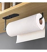 HUFEEOH Adhesive Paper Towel Holder Under Cabinet Wall Mount for Kitchen Paper Towel, Paper Towel...