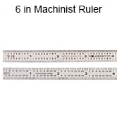 6 in machinist ruler measuring tool