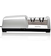 DSkiley Professional 3-stage Electric Knife Sharpener for Kitchen Knives, with 100% Diamond Abras...