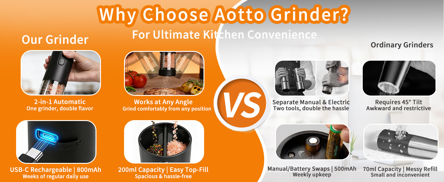 electric salt and pepper grinder