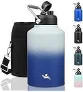 Konokyo 1 Gallon Jug with Handle,128 oz Insulated Water Bottle with Carrying Pouch, Double Wall V...