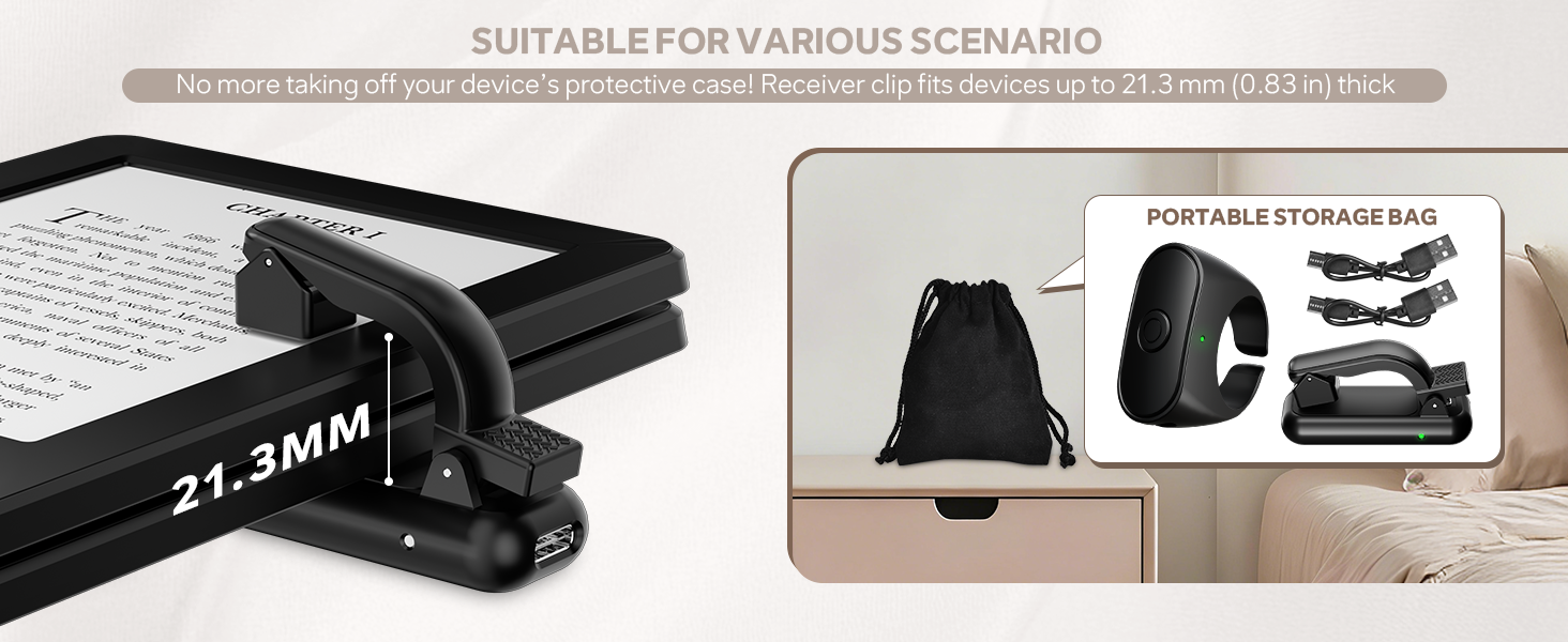 Remote Control Page Turner Ring for Kindle Paperwhite Oasis Scribe Kobo eReaders