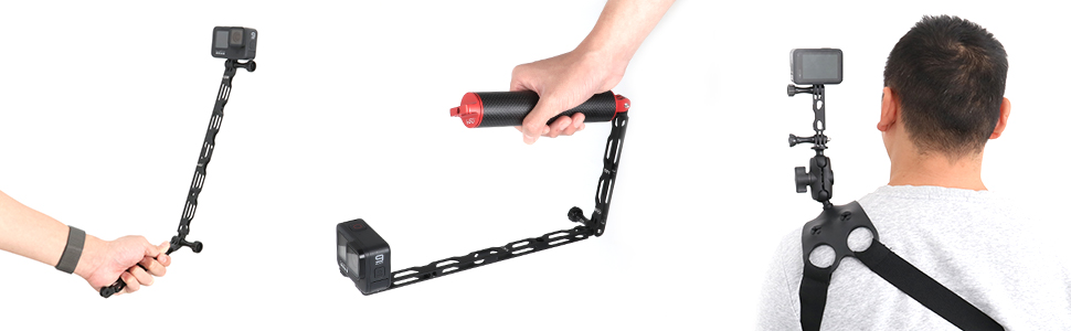  Pole Mount Helmet Stick Extension Arm Mount 