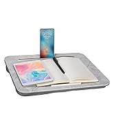 Lap Desk marbling, Portable Laptop Desk Fits Up to 16" Laptops, with Tablet Slot, Built-in Cushio...