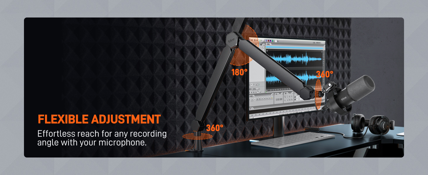 metal microphone arm stand