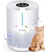 Air Purifiers for Bedroom Home 430 Sq.Ft, MOOKA H13 HEPA Filter Small Portable Air Purifier with ...
