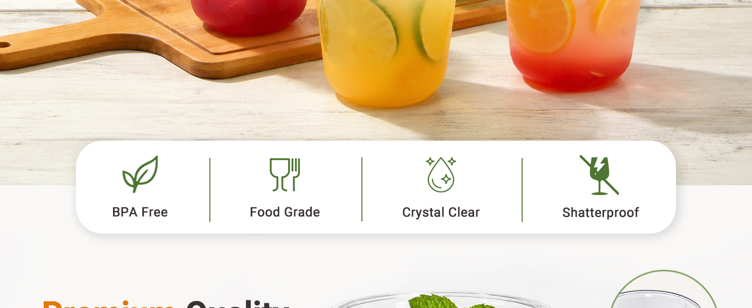 clear plastic cups