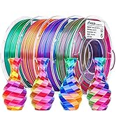 AMOLEN 3D Printer Filament Bundle, Triple Colors Coextrusion Silk PLA Filament 1.75mm +/-0.02mm,S...