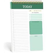 to Do List Notepad with 60 Tear Off Sheets, 6.7 x 9.8" to Do List Notebook for Work Perforated Da...