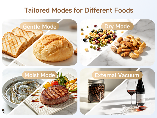 tailored modes for different foods