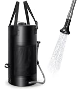 SPACEREST Solar Shower Bag, 5 Gal/3 Gal Solar Heating Camping Shower Bag, On-Off Switchable Showe...