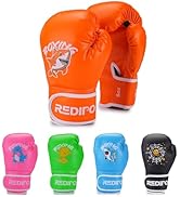 Redipo Kids Boxing Gloves, Youth Boxing Training Gloves for Kids 3-9 Year Boys and Girls, 4&amp;6OZ F...