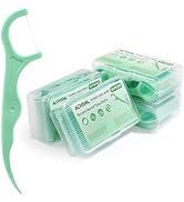 ACHSML Floss Picks 200 Count Portable Dental Floss Sticks For Teeth Cleaning Dual Function Dispos...