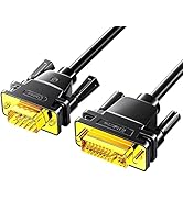 biaze DVI to VGA Cable 6ft/1.8m [DVI-I 24+5 Pin Male to VGA Male] - Gold-Plated Connector for PC,...