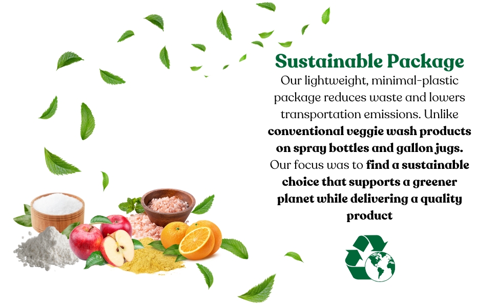 natural produce wash with sustainable packaging, vegetable washer, fruit wash spray, veggie cleaner 