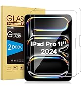SPARIN Screen Protector for iPad Pro 11 Inch 2024 Model M4 (5th Generation), 2 Pack Tempered Glas...