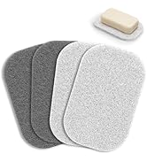 Soap Saver Pads for Bar Soap Holder, 4 Pack Self-Draining Soap Dish Lifting Pad for Shower, Bathr...