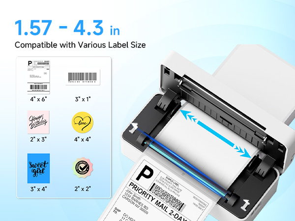 adjustable width 4x6 label maker 2 inch circle tags for custom address barcodes