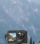 SVBONY SVGo2 4K Action Camera Travel Kit with Selfie Stick Tripod, Dual Touch Screen Vlogging Cam...