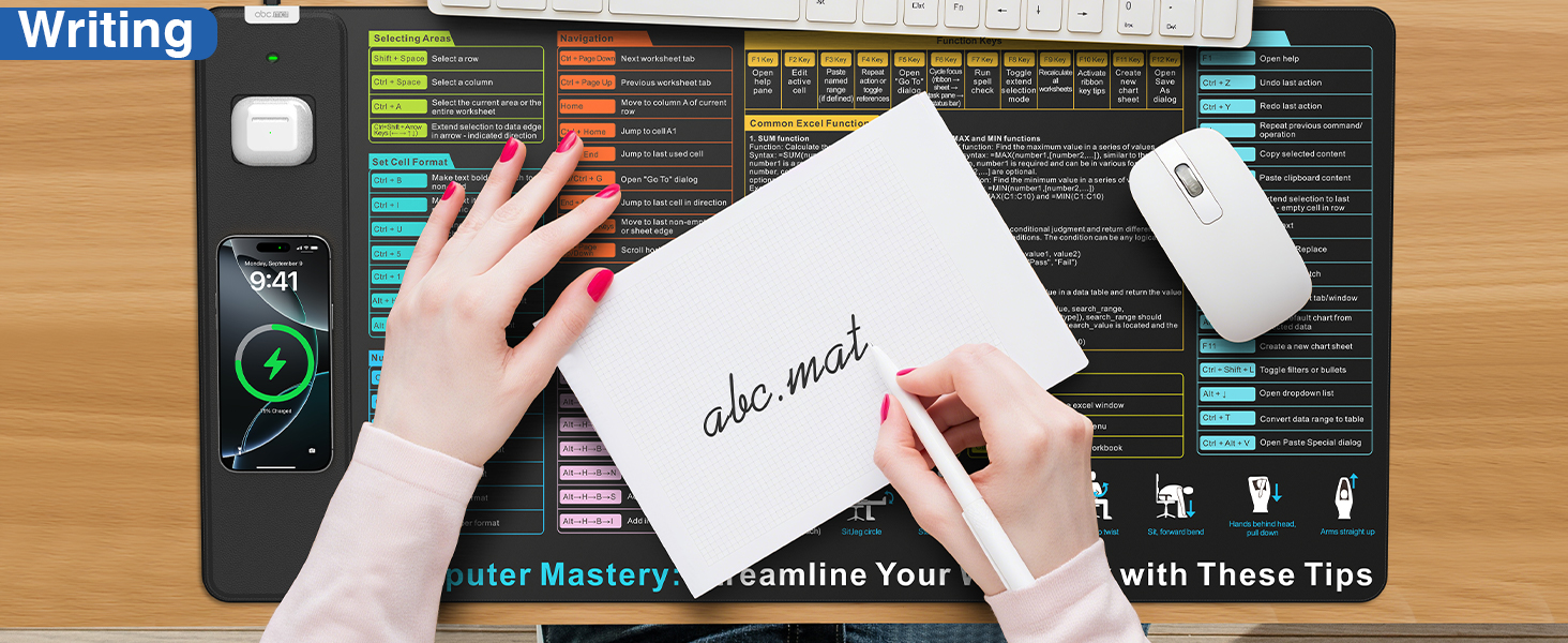 excel mouse pad shortcuts