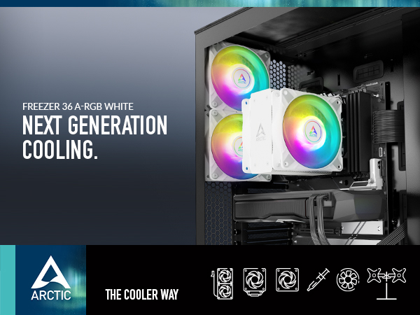 Freezer 36 A-RGB White; Next Generation Cooling