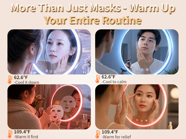  led face mask desk mirror with light led vanity mirror