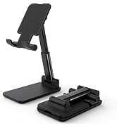 HZZADZXW Cell Phone Stand, Adjustable Angle and Height Cell Phone Holder for Desk, Foldable and P...