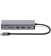 Belkin USB C Hub, 6-in-1?MultiPort?Adapter Dock with 4K HDMI, USB-C 100W PD Pass-Through Charging...